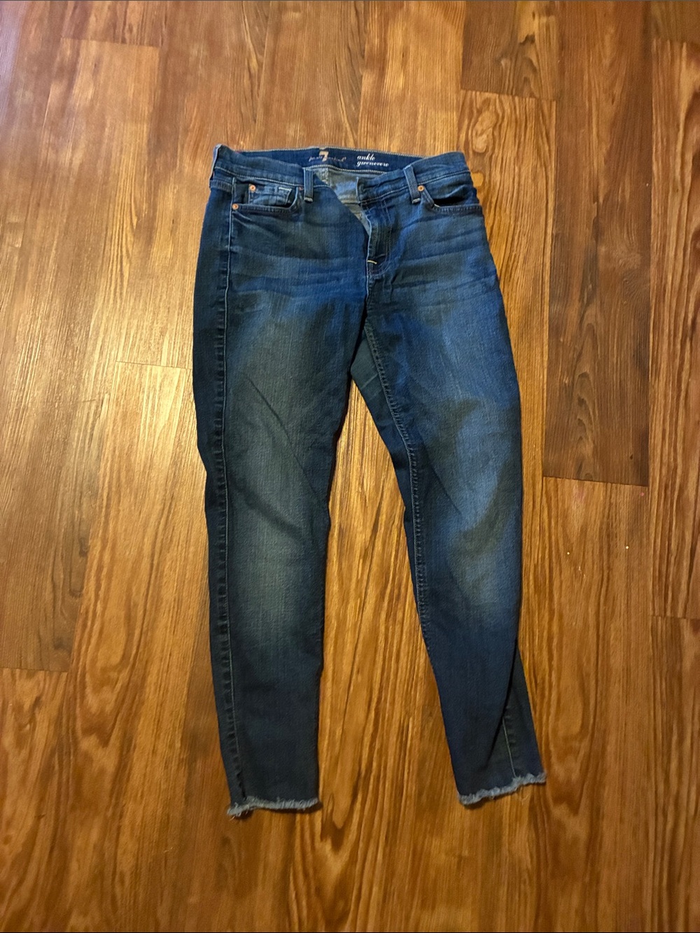 7 For All Mankind Women’s Dark Blue Skinny Jeans